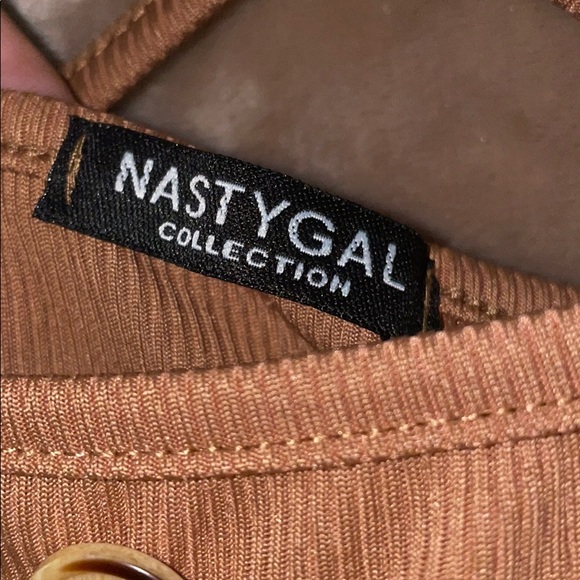Nasty Gal Camel Ribbed Bodysuit - Picture 5 of 5
